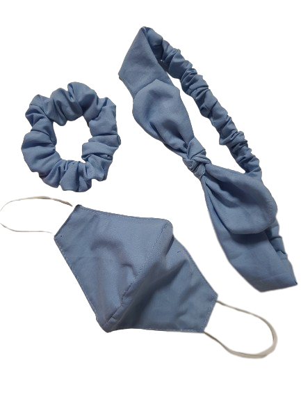Conjunto 1 (Cintillos, scrunchie y nasobucos)